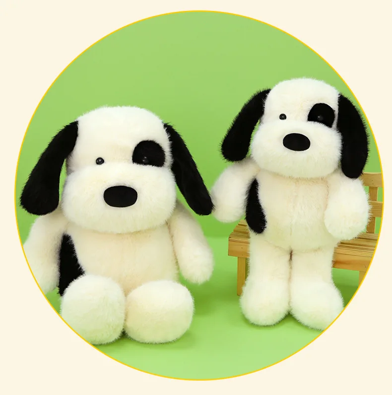 Perro de peluche de dibujos animados manchado, perro pirata creativo, animal suave para niños, regalo de vacaciones, muñeco de perro relleno