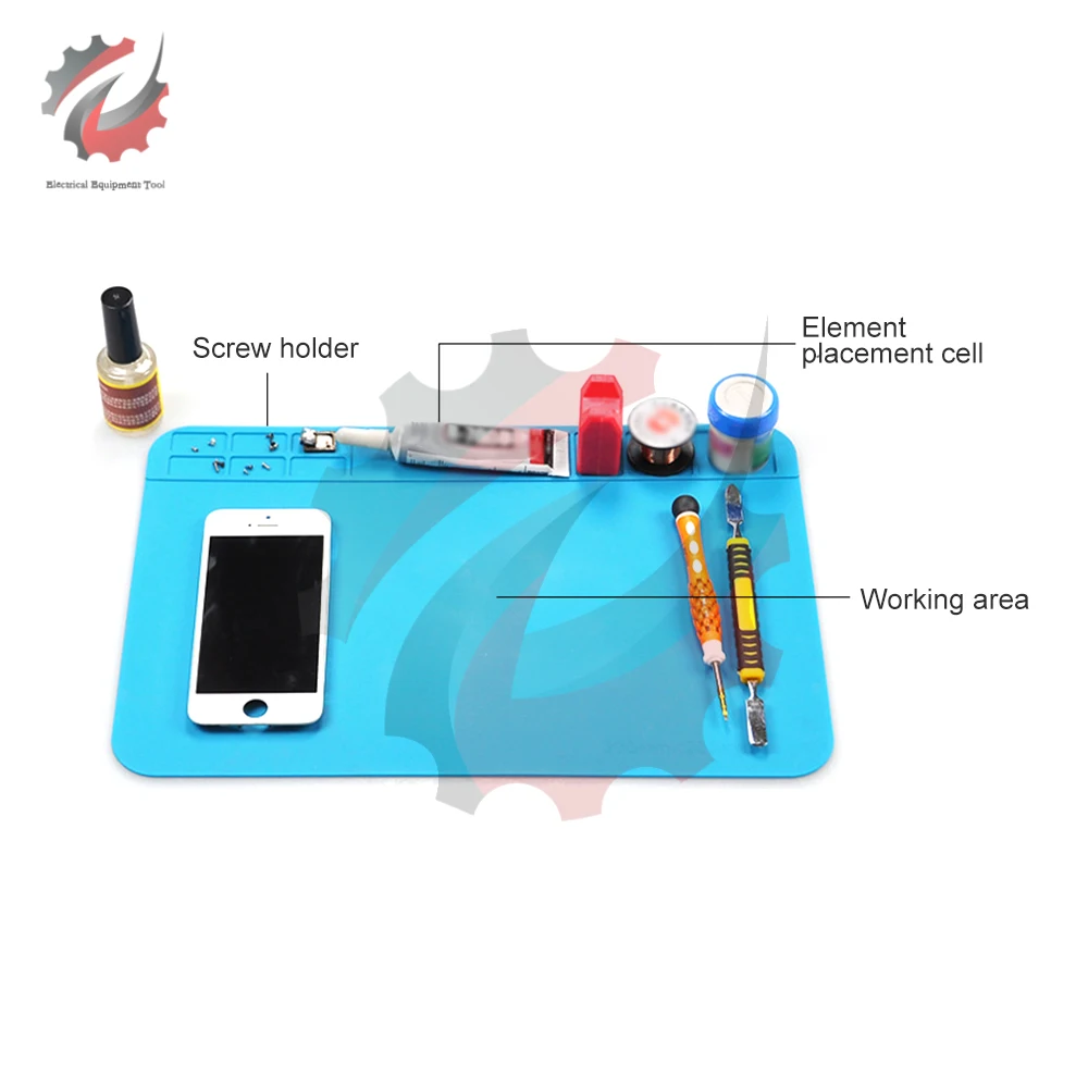 30X20cm Soldering Mat Antistatic Heat Resistant Insulation Work Mat Soldering Station Silicone Repair Pad Maintenance Platform