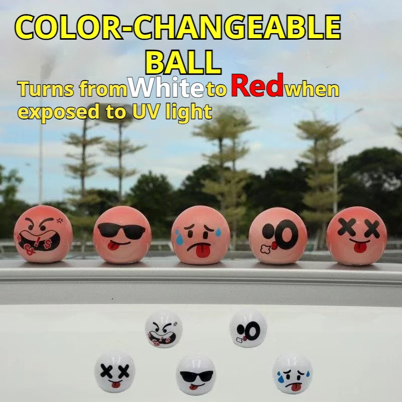 

Car Accessories Interior Color-Changing Cute Emoji Ball Center Console Decor Personalized Ornament Gift