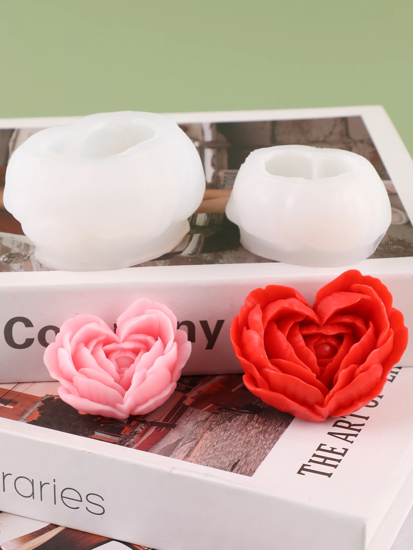 Large flower mold; small flower mold; candle mold; decoration gypsum ornaments hand-dropping resin incense diffuser DIY fragranc