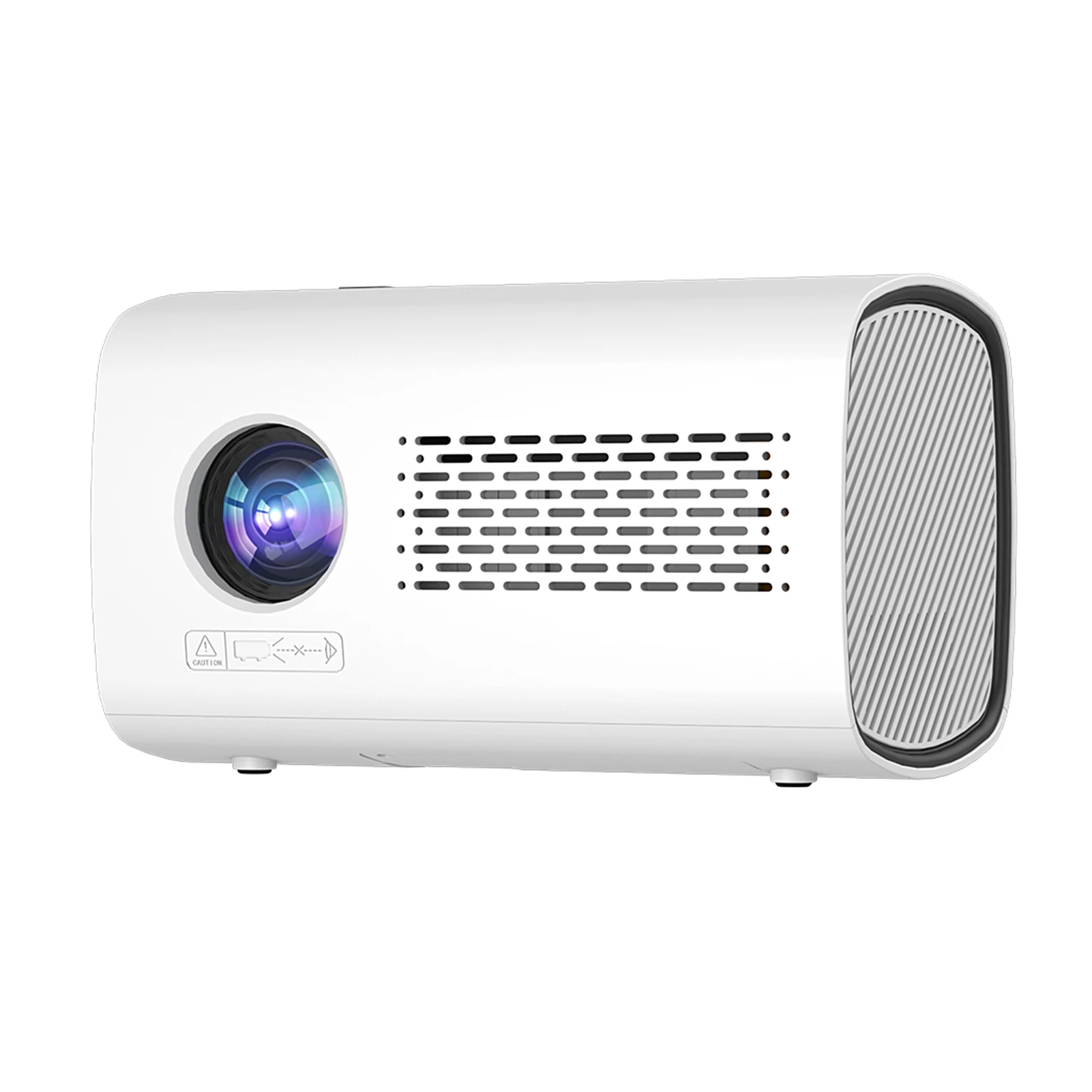 جهاز عرض صغير 720P WiFi6 مسرح منزلي يدعم 150 بوصة عرض نفس الشاشة جهاز عرض الفيلم التركيز التلقائي مع مكبر صوت للمسرح المنزلي