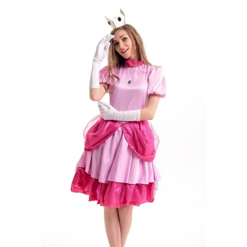 섹시한 프랑스 메이드 코스튬 피치 공주 코스프레, 코스튬 시피 메이드 유니폼, 할로윈 의상