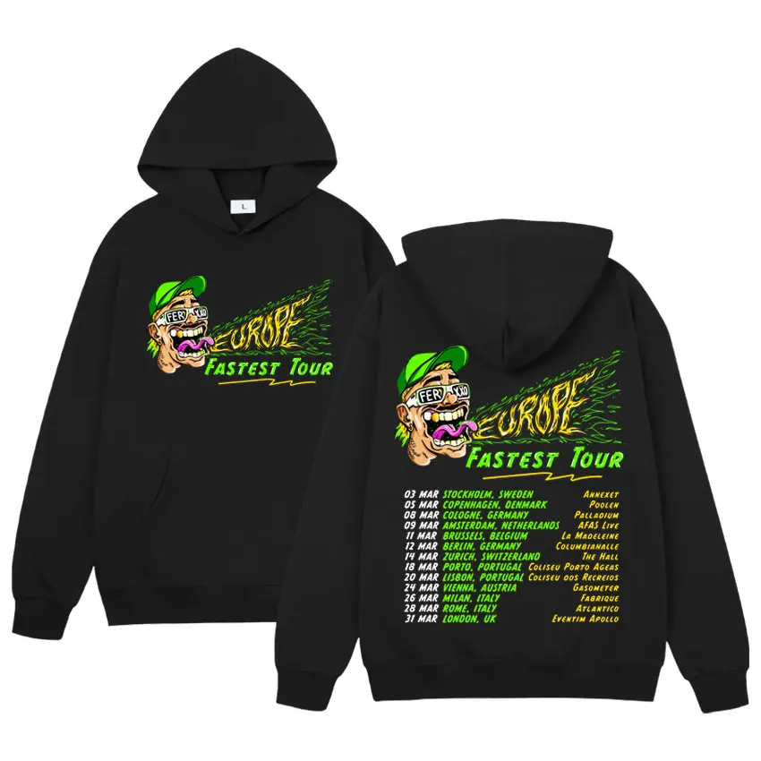 

Rapper Feid Tour 2025 Merch Fashion Hoodie Men Women Casual Pullover Long-sleeved Aesthetic Sweatshirts Harajuku Men's Tracksuit