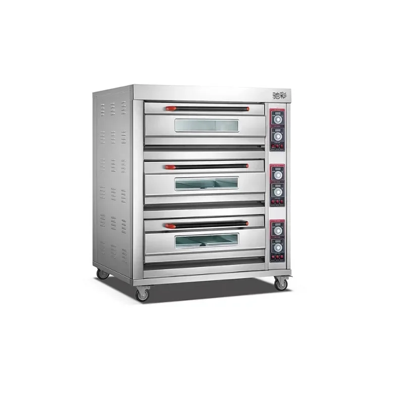 

Manufacturer Commercial Gas Bakery Oven Restaurants 3 Deck 3 Trays Custom Wholesale Electric Power Source Used Baking Bread