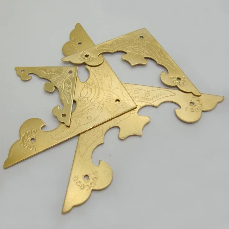 yes4pcs Bat Shape Decorative Corner Protector Vintage Metal Guard For Wood Jewelry Box Antique Style Furniture Edge Cover Protec
