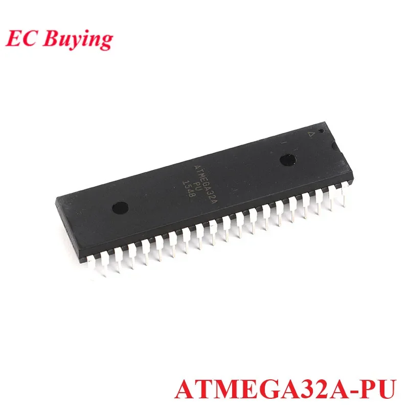 5Pcs/1pc ATMEGA32A-PU ATMEGA ATMEGA32 ATMEGA32A DIP-40 8-bit Microcontroller MCU 32KB In-system Flash 2.7V Chip IC New Original