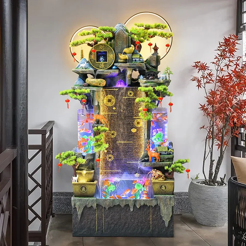 Rockery fish tank circulating water fountain ornament