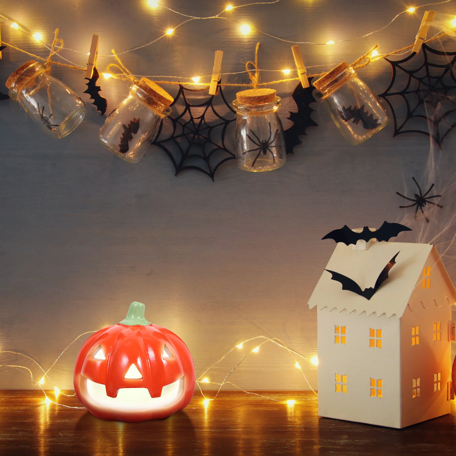 

Pumpkin Holder Ceramic Halloween Decoration Creative Stand Party Home Decor Thanksgiving Ornament