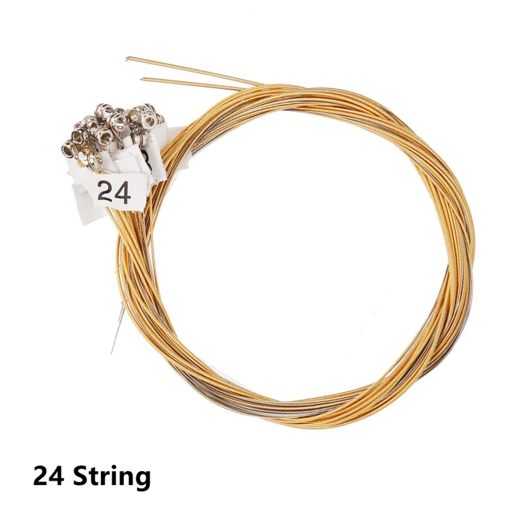 15/16/19/21/24Strings Lyre Brass Strings Set Lyre Harp Nylon String Replacement For Beginners  Professional Lyre Artiest Tools