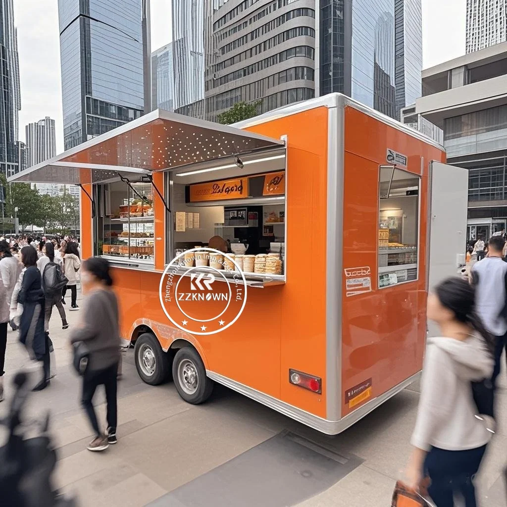 10FT stainless steel Coffee Concession Trailer, Mobile Enclosed Food Vending Cart Truck , Concession Trailer Business Sale