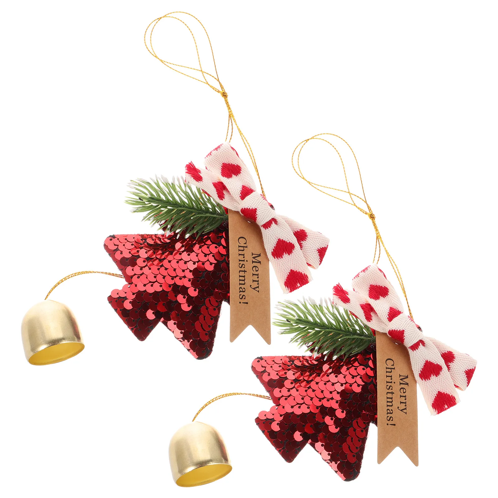 

2Pcs Christmas Pendant Christmas Hanging Pendants Vibrant Hanging Ornaments Xmas Decor Scene Xmas Bell Pendants Holiday Gifts