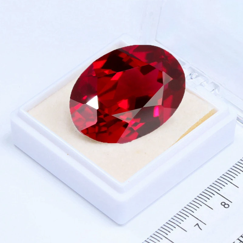 

Pretty Natural Ruby Pass UV Test Ruby Stone Oval Faceted Cut VVS Loose Gemstone For Jewelry Making/Collection/Inlay/DIY Stone