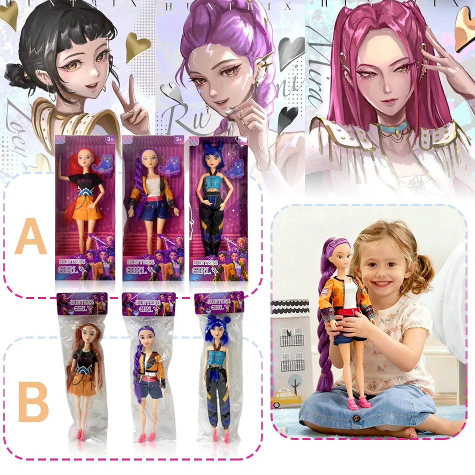 30 سنتيمتر أنيمي جديد KPop شيطان الصيادين muñeca فينيلو juguete رومي ميرا زوي شخصية فينيلو ماسكارا estatuilla ريجالو دي كومبليانوس #1