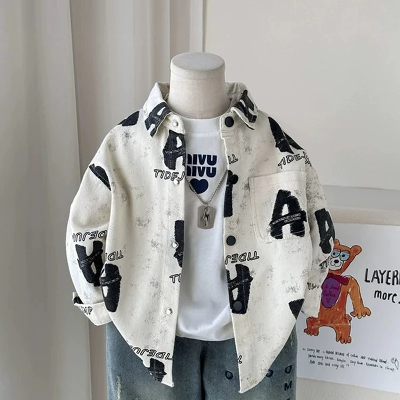 

2-7T spring autumn children kids boys fashion casual cotton Denim coat