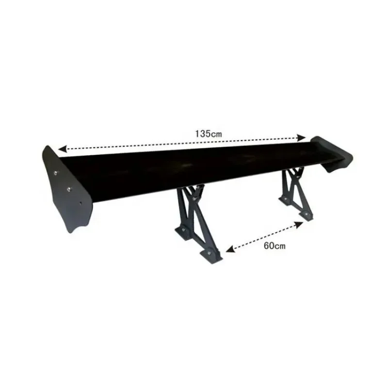 High Quality 135CM Single Layer Black Aluminum Alloy Aerodynamic Rear Spoiler Wing Universal Car Exterior Modification