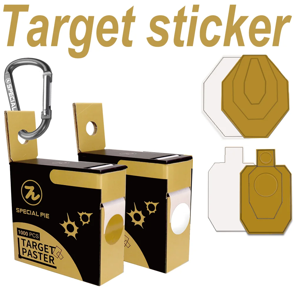 SpecialPie 0.8 inch Shooting Target Stickers 2000pcs, 1000 Sand & 1000 White, with D-Ring for IPSC IDPA BB Airsoft Archery