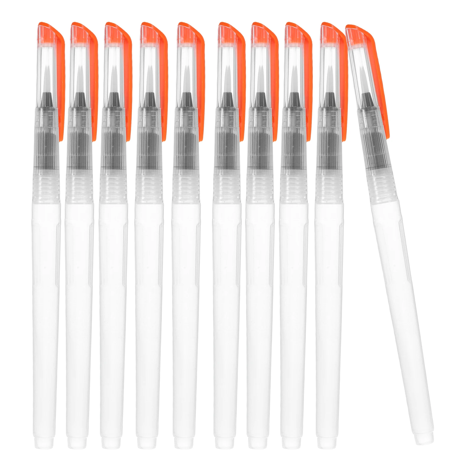 

10 PCS Tap Water Brush Adult Colouring Pencils Refillable Pens Calligraphy Artists Empty Paint for Adults Watercolour Tip