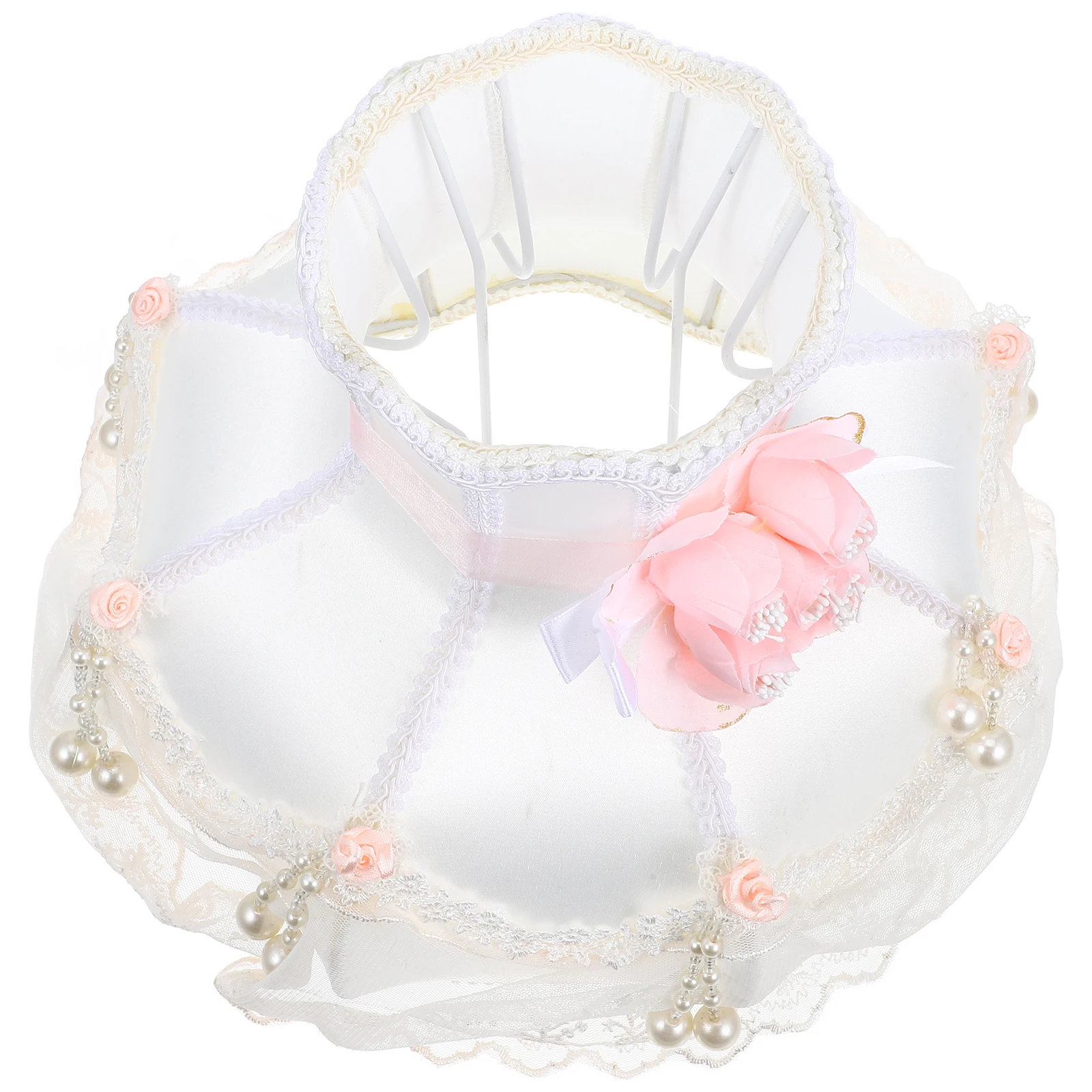 

1pc Lace Lampshade Vintage Floral Fabric Scallop Dome For Table Floor Desk Lamps Replacement Chandelier Shade Lighting