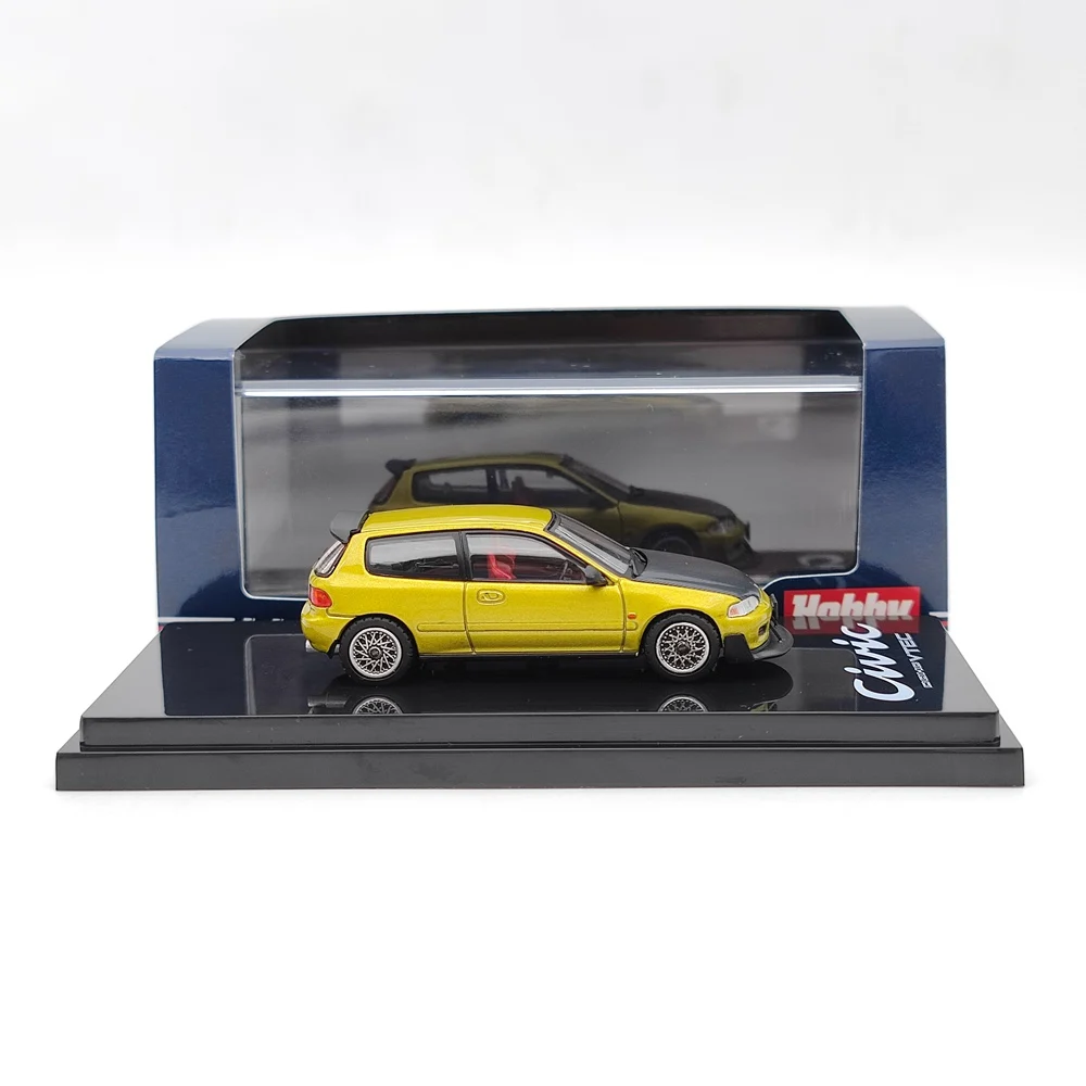 Hobby Japan 1:64 para Civic (EG6) con motor, modelo de pantalla rojo HJ641017GR, juguetes fundidos a presión, regalos de colección de coches