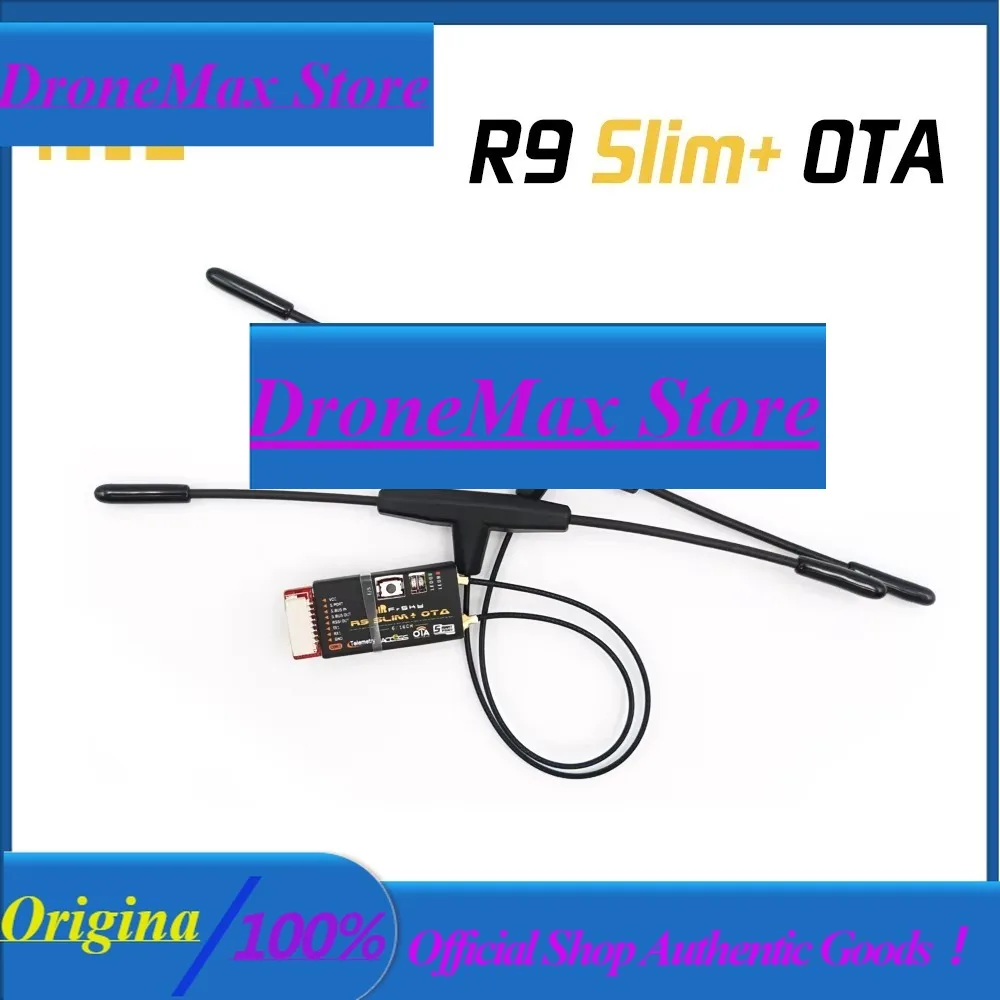 DroMaFrSky R9 Slim+OTA Receiver 900MHz Long Range Access 6 PWM Outputs With Dual T Antennas For Remote Control Systems