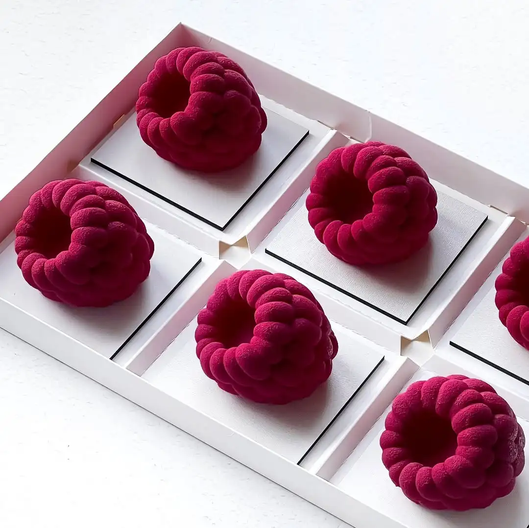 6/12/24-خلية التوت تصميم الغذاء الصف سيليكون قالب الكعكة موس قالب الشوكولاته الحلوى أدوات الخبز لوازم المطبخ #2