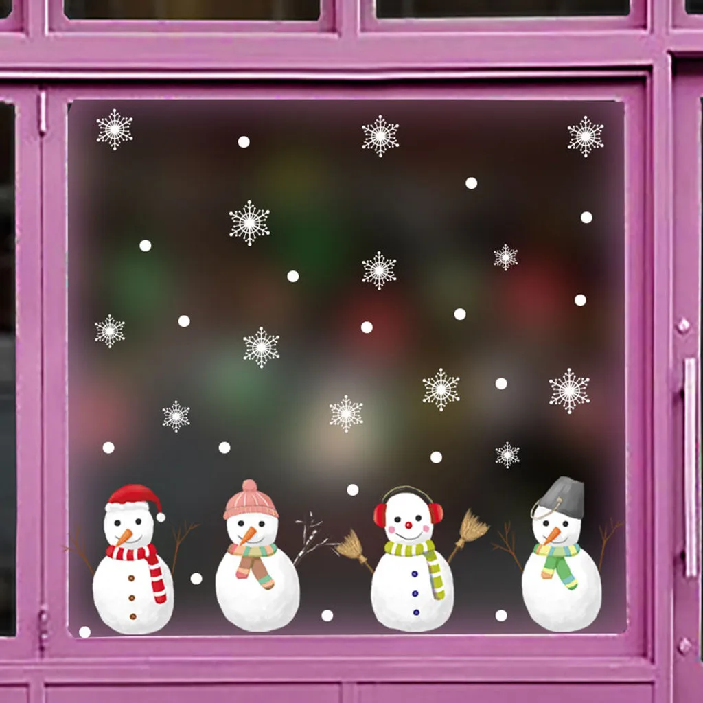 Christmas Snowflake Window Sticker Christmas Wall Stickers Room Wall Decals Christmas Decorations For Home New Year Decoration