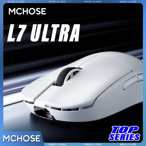 Ratón oficial para juegos MCHOSE L7 Ultra inalámbrico PAW3950 Sensor deportivo E Realtek Flagship Master TOPSPEED 8K tasa de orolling ratones de 39g