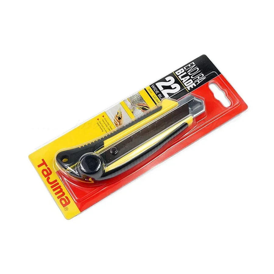 TAJIMA 1101-0219 couteau utilitaire à verrouillage automatique avec lame de type J remplaçable de 22mm de large couteau de coupe de papier peint LC-641