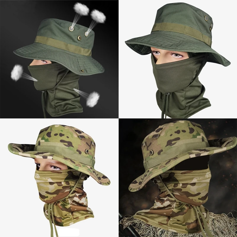 New Summer Outdoor Camouflage Bucket Hat Men Women Korean Fashion Streetwear Caps Fishing Beach Outing Hiking Sun Hats