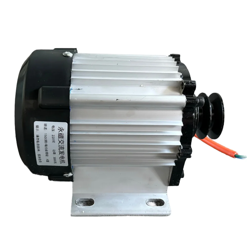 Hoog rendement 8KW 10KW hoge toeren 3000RPM 220V 1-fase alternator permanente magneetgenerator met VFD-motor complete set voor thuisgebruik - afbeelding 2