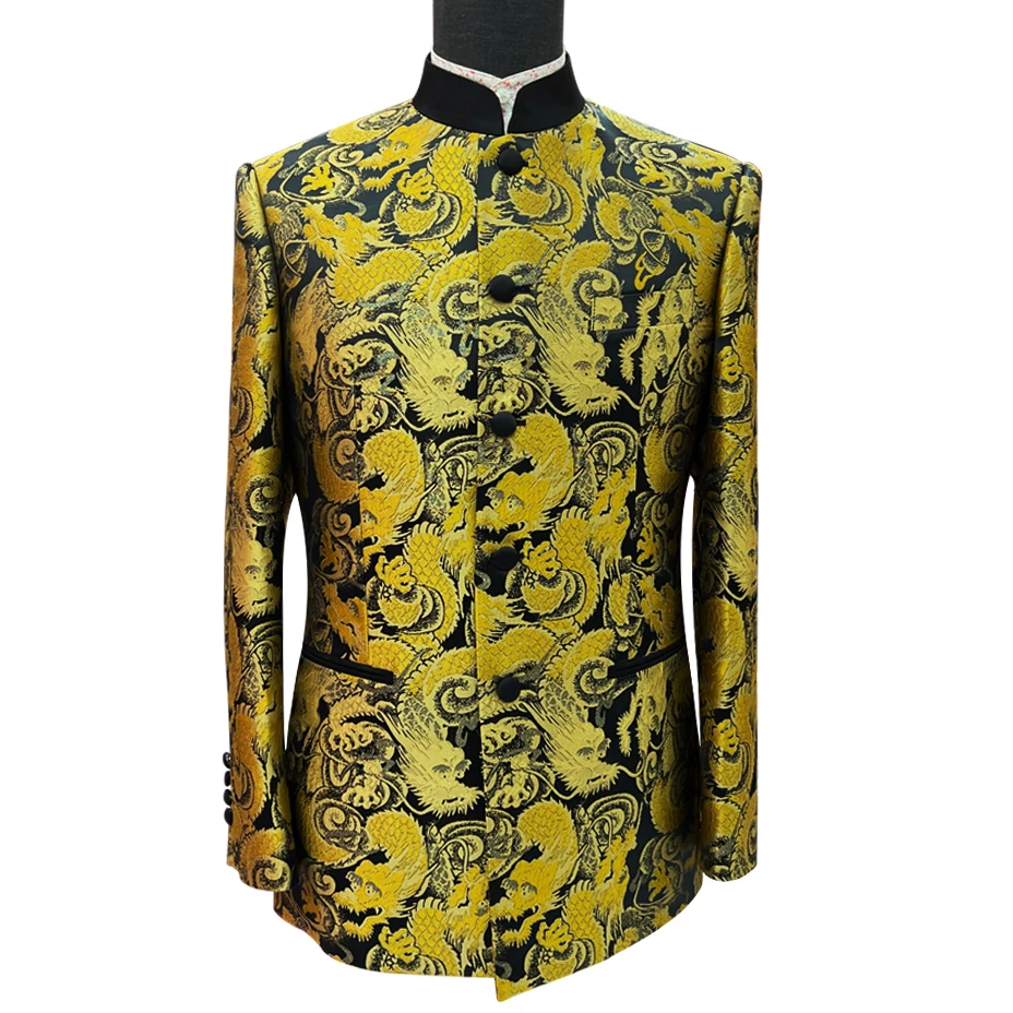 Standing Collar Chinese Suit Formal Dress Zhongshan Suit Suit Set