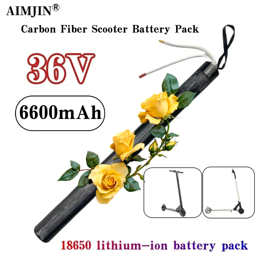 

36V 6600mAH Carbon Fiber Electric Scooter Lithium Battery Carbon Fiber Scooter Carbon Fiber Battery With XT30+JST
