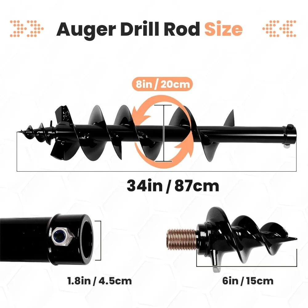 مثقاب للحفارة الصغيرة، مثقاب اوجير للحفارة الهيدروليكية شديدة التحمل، ملحقات حفارة صغيرة عالمية للحفر وP