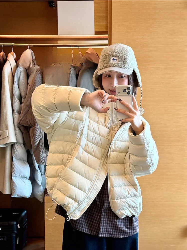 

Ultra-Warm 96G down Goose Feather Thiened Slim Turtle Ba Jaet New Sle Rib Cage Outerwear Casual Loose Fit Ladies Puf...