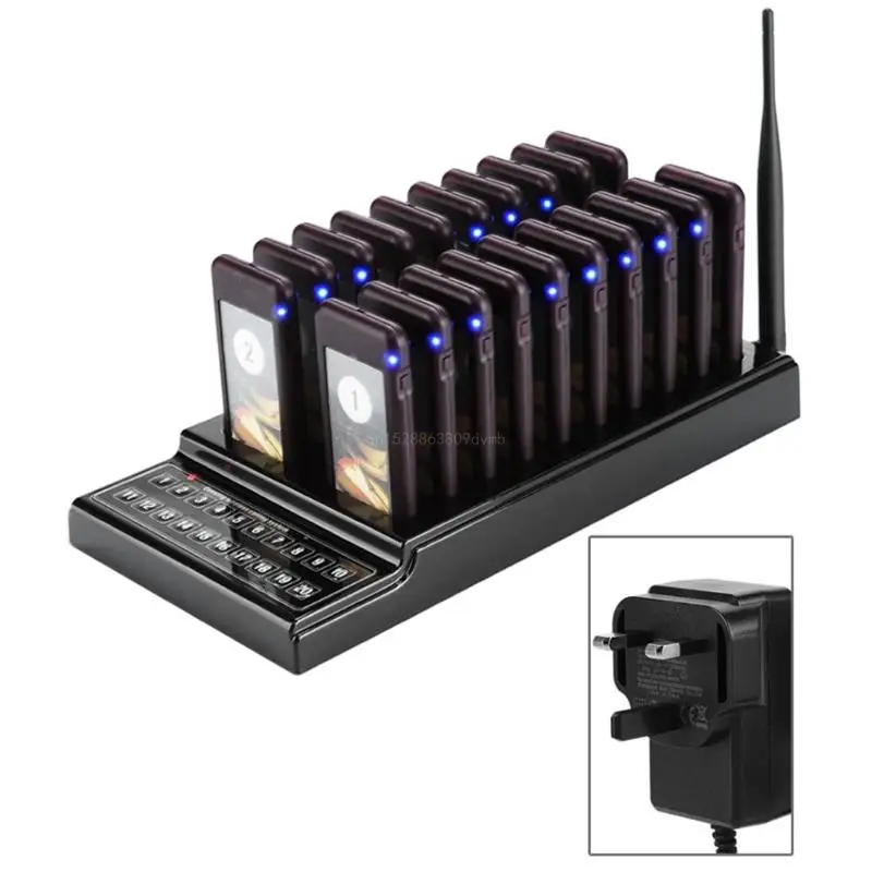SU-68G WirWireless Calling System für Restaurant Shop Bar Coffee Shop 20 Pager R2LB
