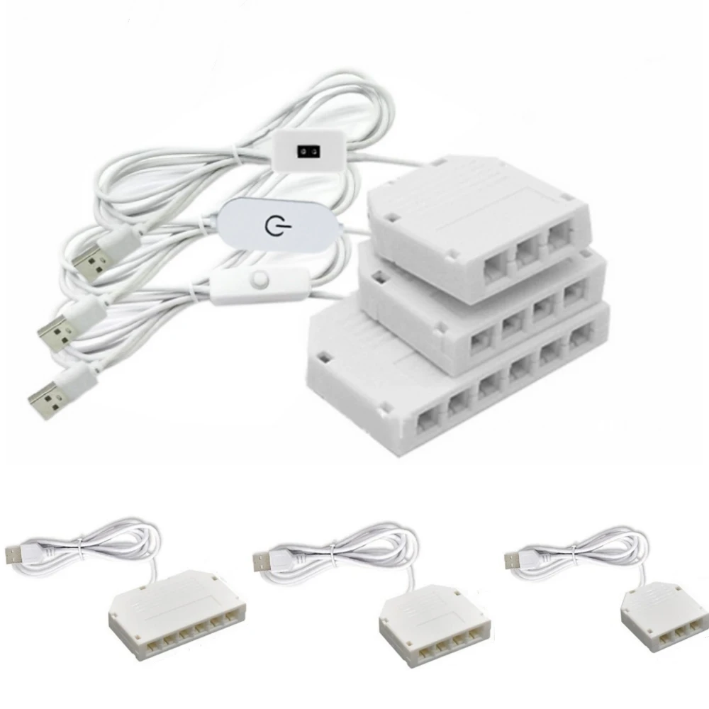 

1, USB-диммер на гнездовой разъем DuPont 3/4/6, разветвитель для одноцветного светодиодного светильника для кухонного шкафа, гардероба