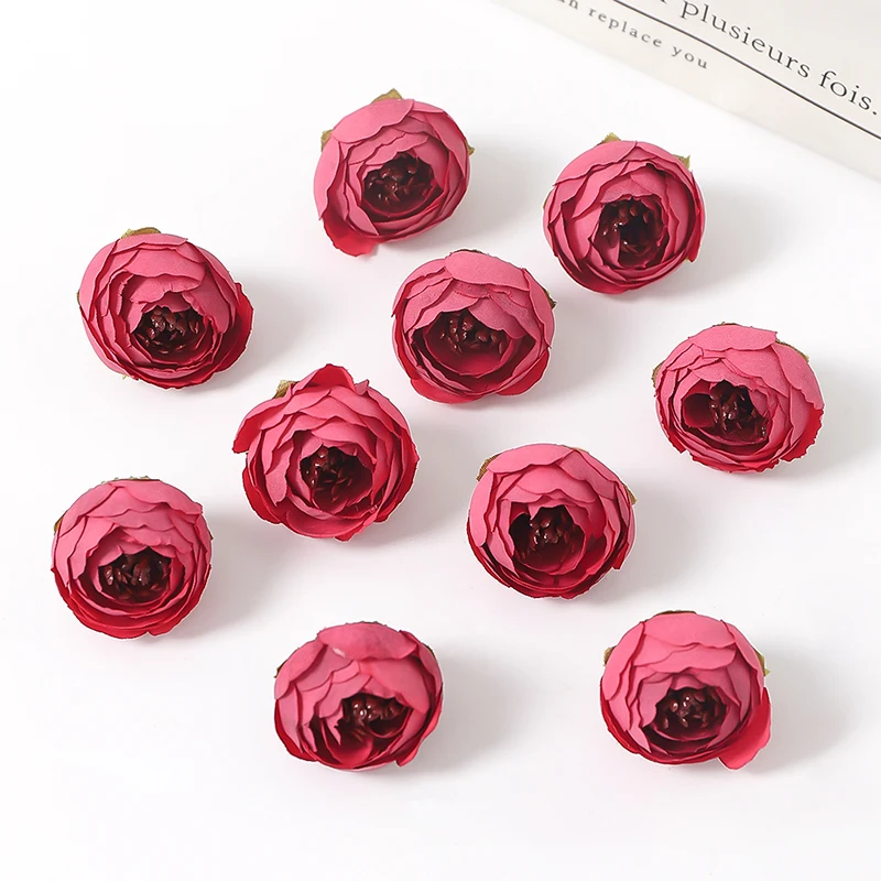 5/10/20 Stück Rosen Künstliche Blumen 3 cm Gefälschte Blumenköpfe für Heimdekoration Hochzeitsdekoration DIY Kranz Scrapbook Handwerk Geschenkbox – Detail 12
