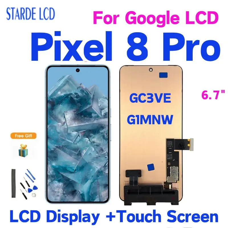 6.7 inch For Google Pixel 8 Pro LCD Display Touch Screen Digitizer Assembly For Google Pixel 8pro GC3VE G1MNW Replacement Part