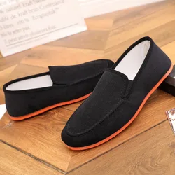 Casual canvas sneakers 45 men's autumn loafers old navy mens sneaker man espadrilles black slip on driver shoes corduroy trainer