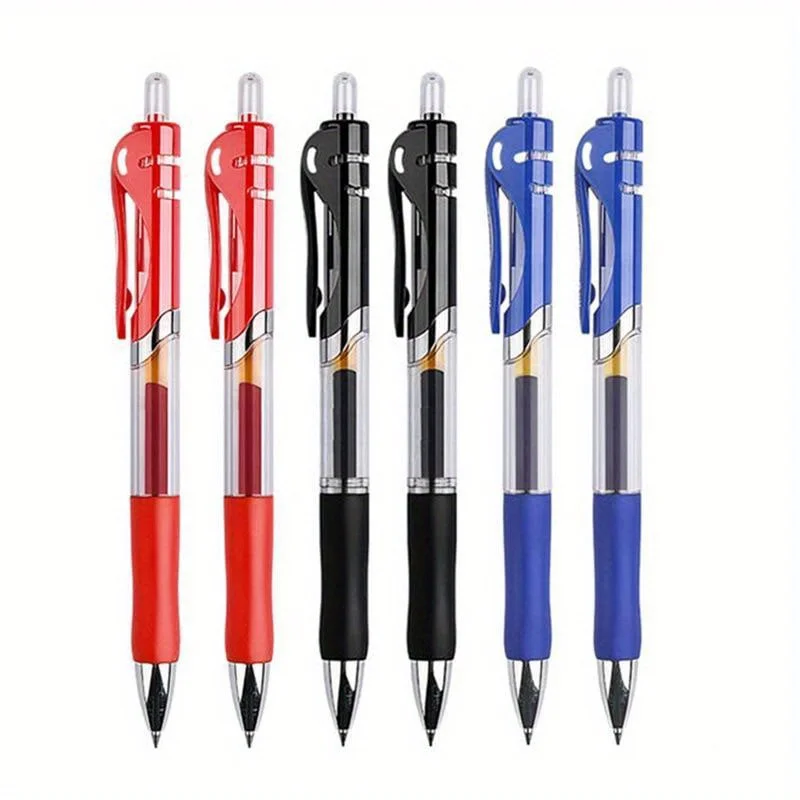

55pcs Colorful Gel Pen Set - Retractable 0.5mm Black/Red/Blue Ink Ballpoint,Ideal for Office & School Supplies Office Stationery