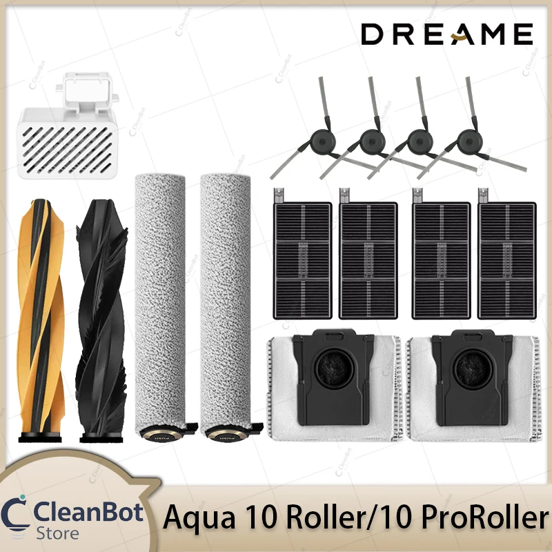 Dreame Aqua 10 Roller / Aqua 10 Pro Roller / Aqua 10 Ultra Roller / Parts Main Brush Side Brush Filter Mop Roller Spare Parts