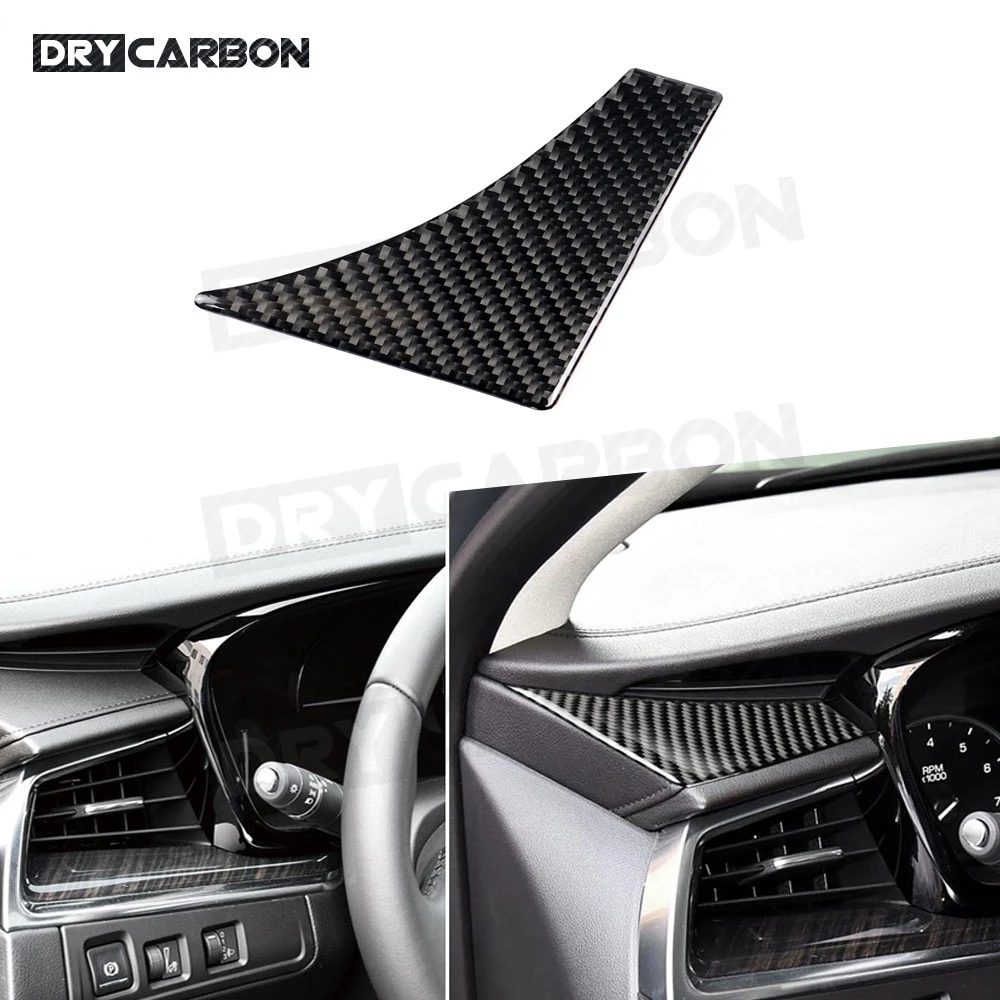 

Carbon Fiber Main Driving Triangle Sticker Cover Car Accessories Interior Car Decor Car Trim for Cadillac XT5 2016-2019 1Pc