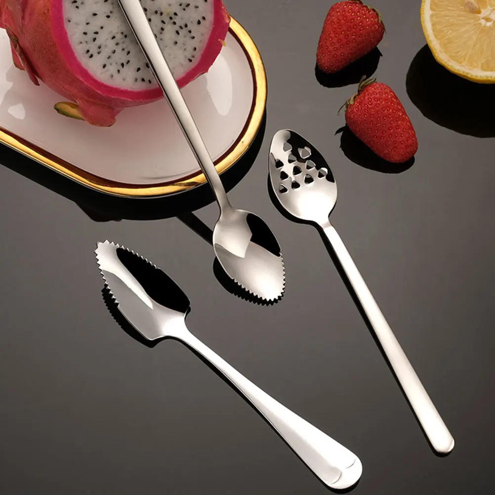 

6pcs Baby Fruit Scraping Spoon Set Stainless Steel 304 410 Lightweight Ergonomic Handle Kitchen Supplies Puree Spoons