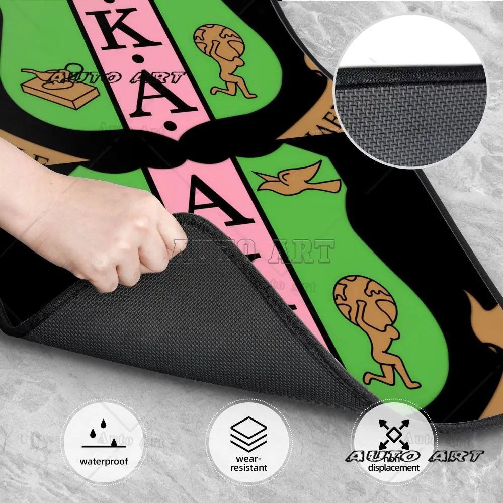 Alpha Kappa Alpha Sorority tappetini per Auto in gomma impermeabile 4 pezzi tappeti per pavimenti Auto tappeti tappetini antiscivolo per Auto tipo