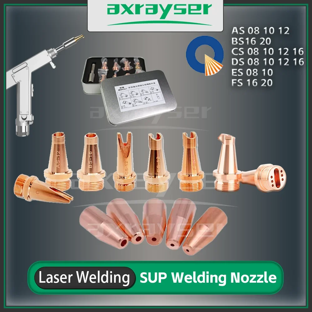 

SUP Handle Laser Welding Welder Nozzle AS-12 BS-16 M16 Wire Feed Nozzle Welder Nozzle Contact Tip for SUP Handle Welding Torch
