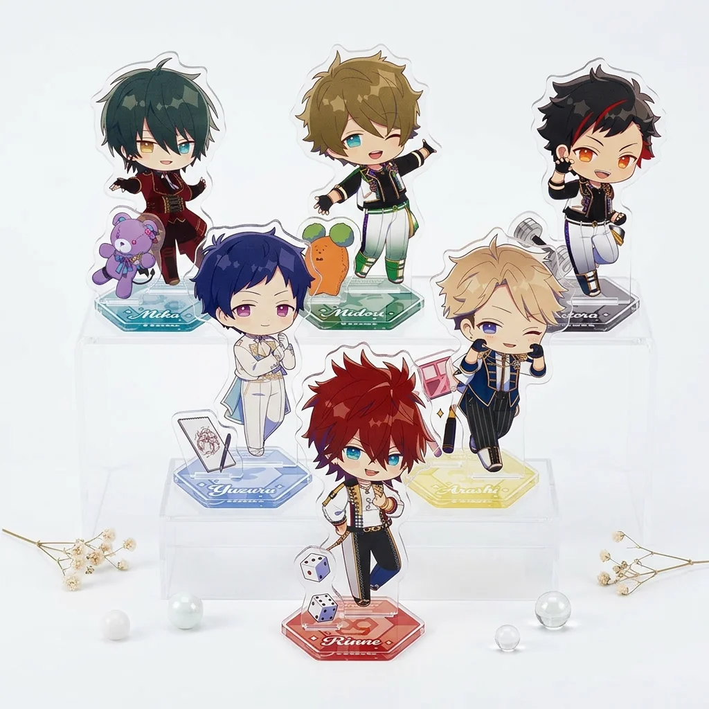 Figura acrílica de anime del juego Ensemble Stars, Rei Sakuma, Izumi Sena, Eichi Tenshouin, Ritsu Sakuma, llavero, decoración de escritorio, regalo
