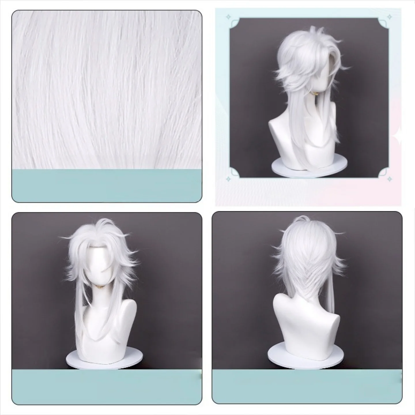 Game Pierrot Cosplay Wig Rose Net The Freak Circus Pierrot Wig Halloween Party 6