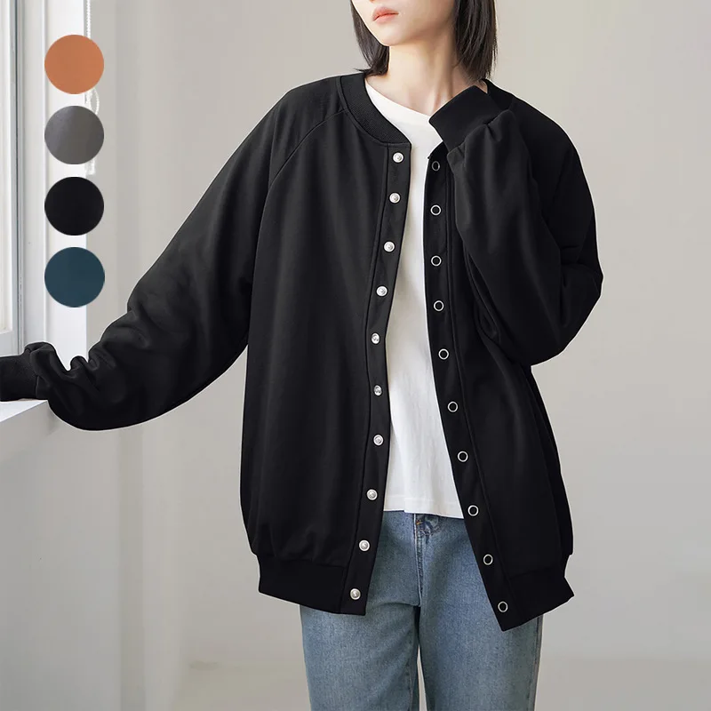 New Japanese And Korean Products: Spring And Autumn Thickened Women's Loose Oversized Mid-length Sweatshirt With Pockets
