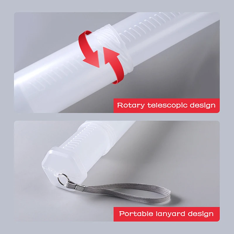 Portalápices retráctil de plástico transparente, cilindro de cepillo de maquillaje de altura ajustable con tapa, caja de soporte de cepillo