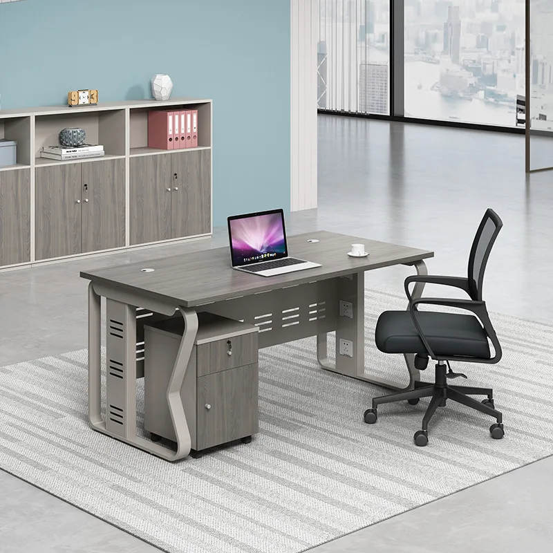 Staff office desk and chair combination simple modern four-person screen partition card seat staff computer desk manufacturer